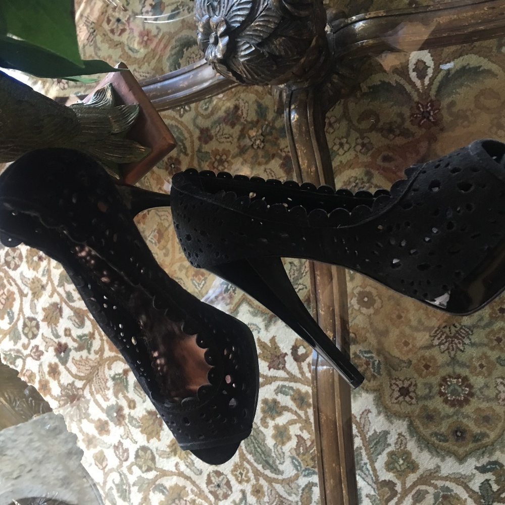 BeBe Black lace Suede shoes